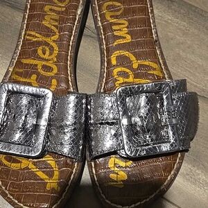 Sam Edelman Silver Buckle Sandals